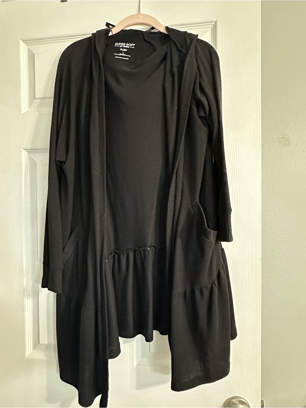 torrid Black Super Soft hooded cardigan